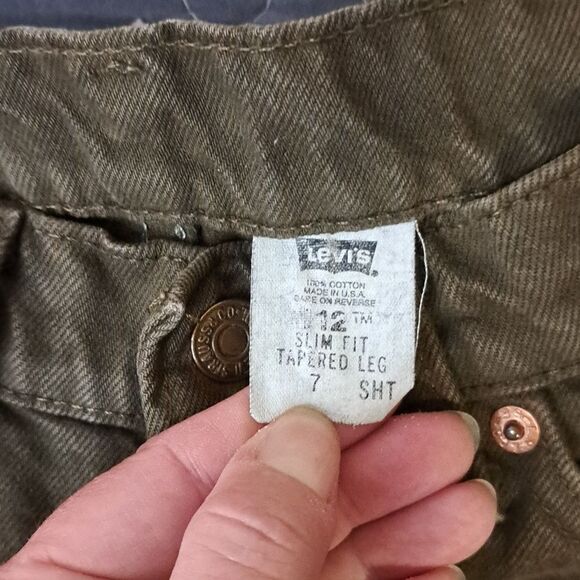 Levi's 512 Green slim fit tapered leg jeans size 7 short - Picture 4 of 7